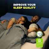 Alivio del dolor de cuello Almohada refrescante para el cuello Almohadas para dormir de espuma viscoelástica Almohada cervical para el dolor de cuello y hombros Almohada ergonómica para la cama Almohada de apoyo para el cuello para personas que duermen boca arriba Almohadas ortopédicas cervicales Naty Shop