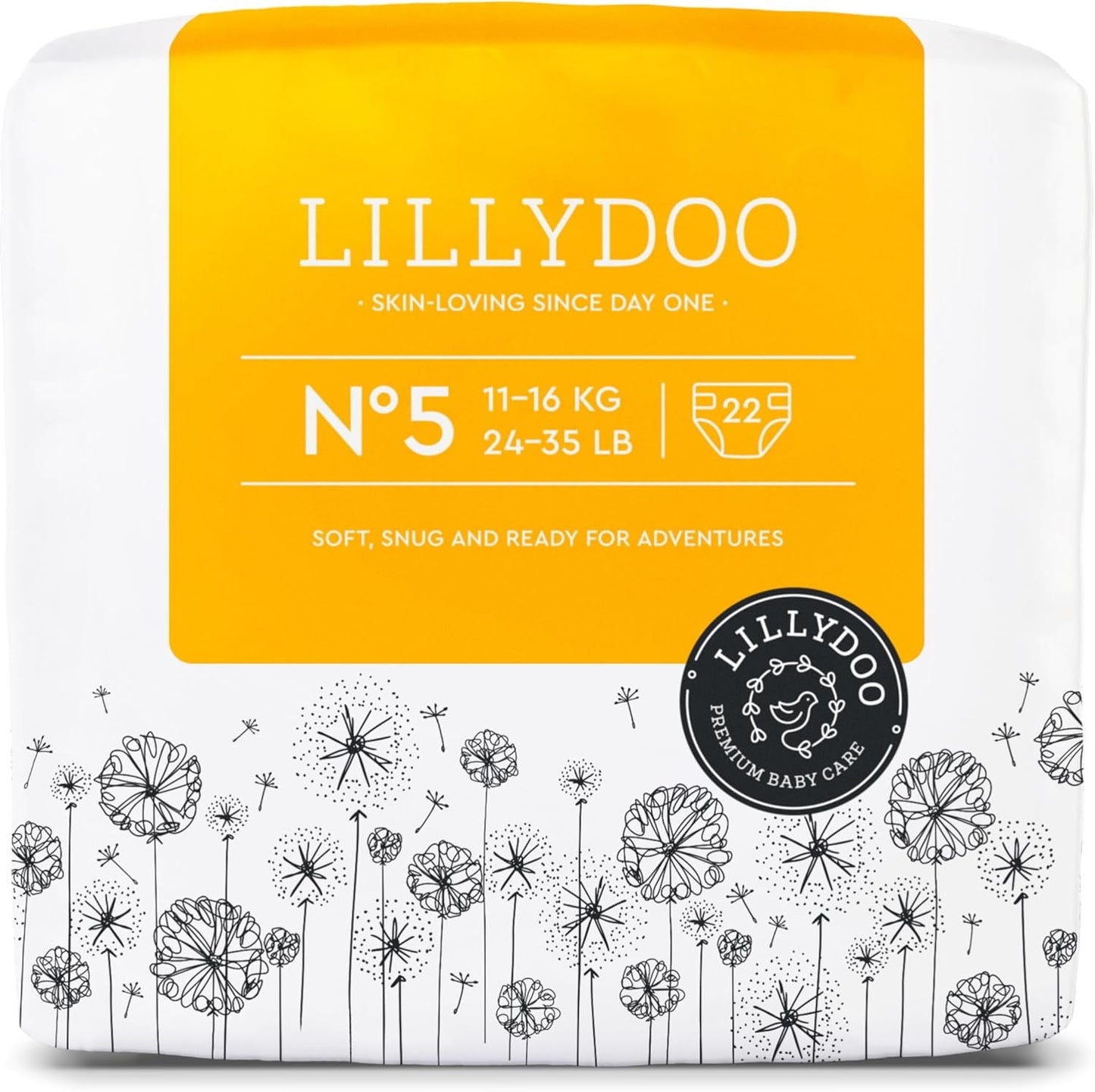 LILLYDOO Pañales para Bebé Respetuosos con la Piel - Tamaño 3 (6-10 kg), 29 Piezas, Protección Confiable contra Fugas, Suaves, Sin Fragancia y Sin Loción para Pieles Sensibles, Dermatológicamente Probados