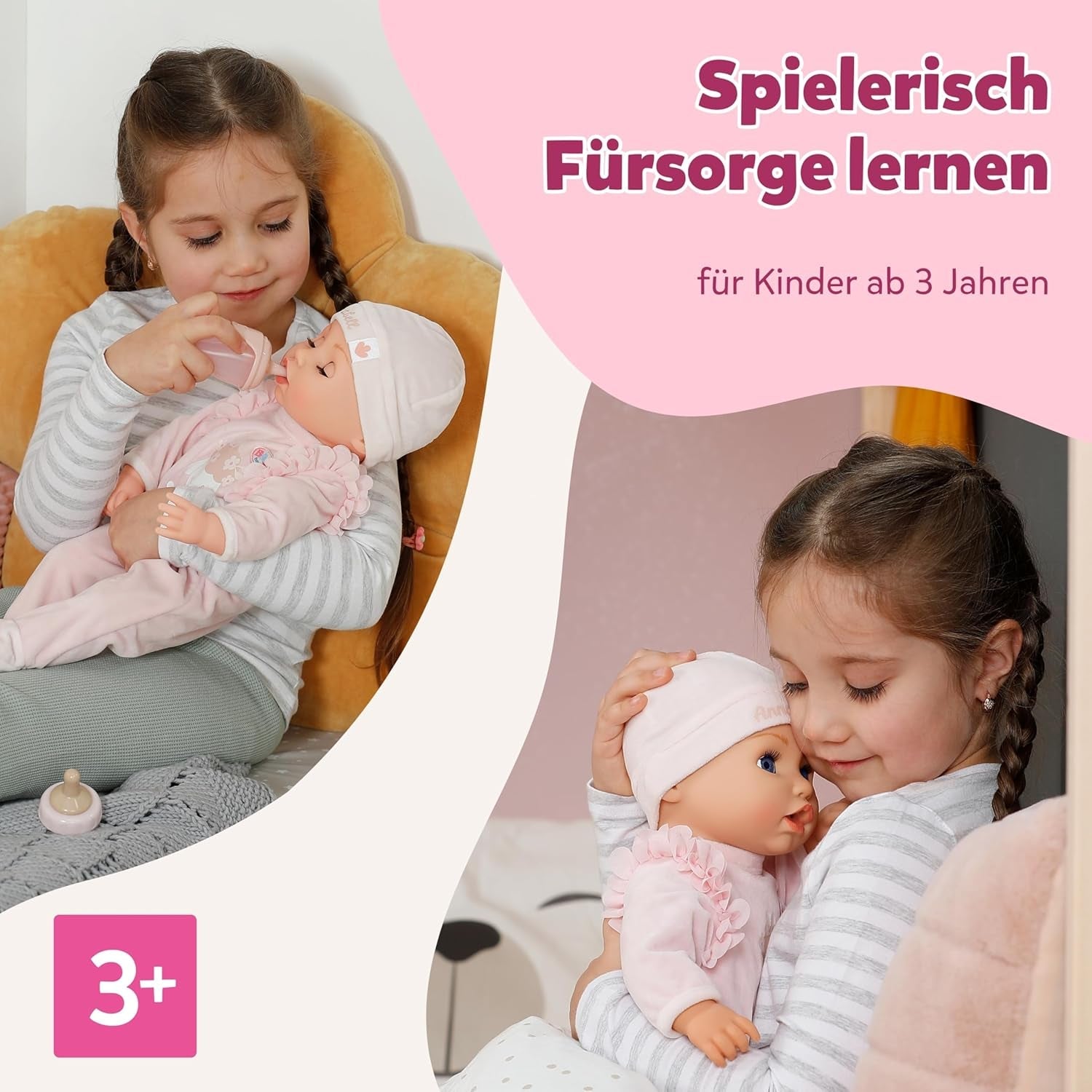 BABY Born Annabell 43 cm - Muñeca blandita con 7 funciones electrónicas y sonido - Apto para niños a partir de 3 años - La muñeca incluye accesorios - Requiere pilas