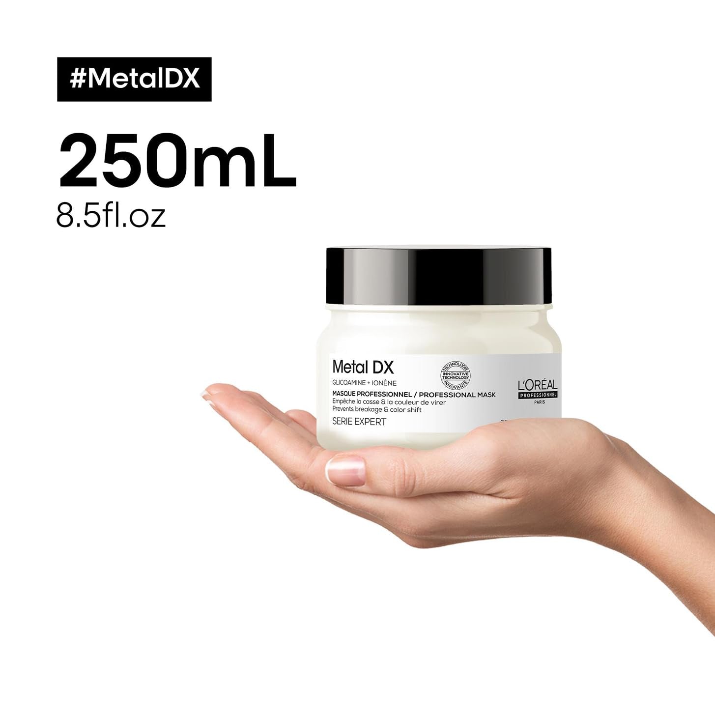 L'Oréal Professionnel Para cabellos teñidos, Colores radiantes y brillo, Gama Expert, Metal DX Hair Mask Naty Shop