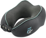 Flagshipper almohada para el cuello de avión - almohada para el cuello para adultos - almohada para el cuello para el automóvil - almohada de viaje viscoelástica - lavable con respaldo estrecho (terciopelo suave y transpirable) - ajustable, gris Naty Shop Almohadas ortopédicas cervicales