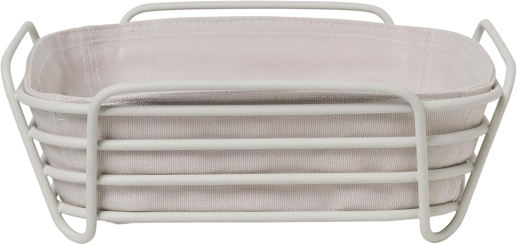 Blomus -DELARA- panera talla L, cuadrada, bolsa de tela extraíble, diseño elegante, 26 x 26 cm, color Rayo de luna (64075) Cajas para guardar alimentos Naty Shop Rayo de luna Talla única