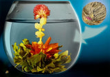 Flores de té "TRES FLORES" 1 pieza de té | Hojas de té verde - Flores de caléndula - Flores de berro europeas | Ideal para los amantes del té Té verde Té de flores | 6G