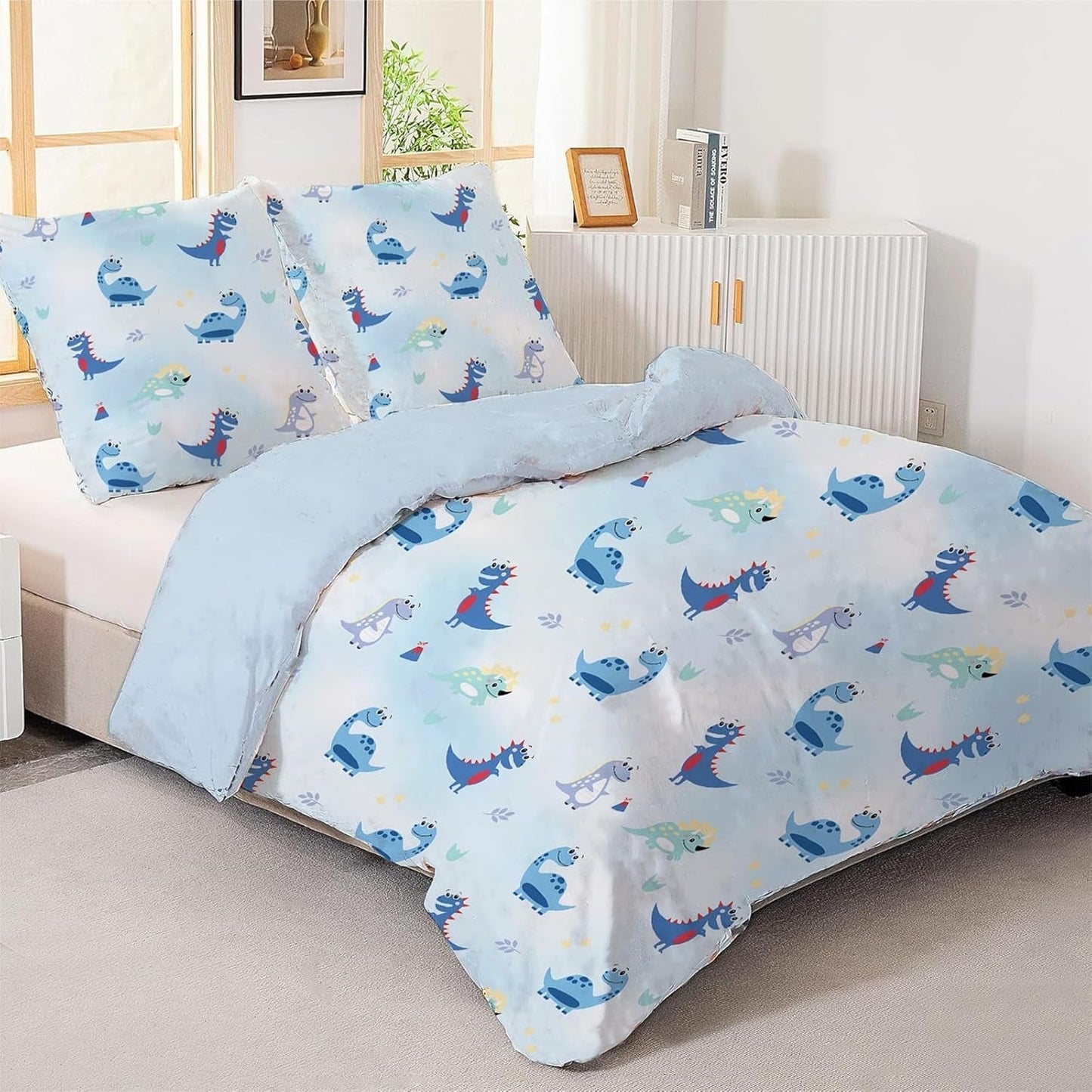 Ropa de cama niño, varios modelos Ropa de cama infantil Naty Shop Dinosaurios 200X200 cm + 80X80 cm