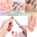 MWOOT Brocas de Diamante para Limas de Uñas Eléctricas con Mangas de Esmerilado Bandas de Esmerilado Brocas para Uñas Accesorios para Uñas Artificiales Removedor de Cutículas