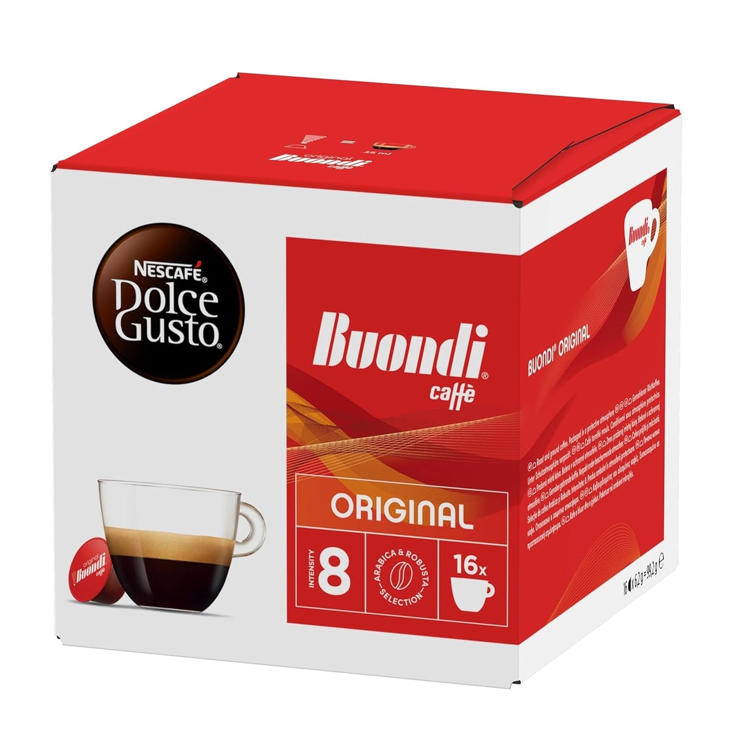 NESCAFÉ DOLCE GUSTO Espresso Buondi Kaffeekapseln Paquete de 3 (3 x 16 Kapseln)