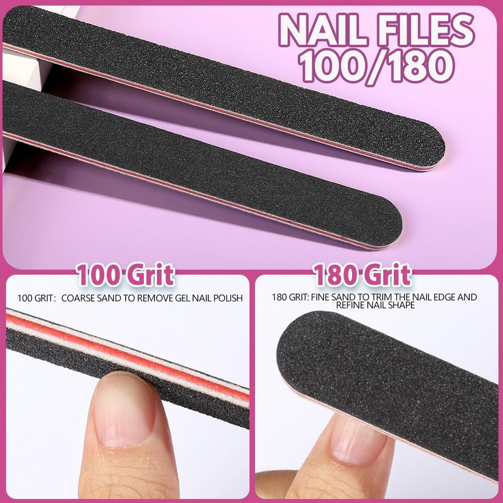 FANDAMEI 20 Stücke Buffer Für Nagel, Nagelfilen Für Gelnägel, Profi Nagelfeile 100/180, Polierfeile Fingernägel, Filen Für Gelnägel, Set de manicura y pedicura