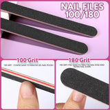 FANDAMEI 20 Stücke Buffer Für Nagel, Nagelfilen Für Gelnägel, Profi Nagelfeile 100/180, Polierfeile Fingernägel, Filen Für Gelnägel, Set de manicura y pedicura