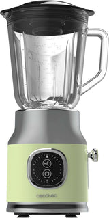 Cecotec Batidora de Pie Retro Retrotwist Verde. 800W Maximale Leistung, Pulse-Funktion, 4-Klingen-Messer Mit Schwarzer Titanbeschichtung Und 1L Krug, Vintage-Design in Grün Kitchen Naty Shop