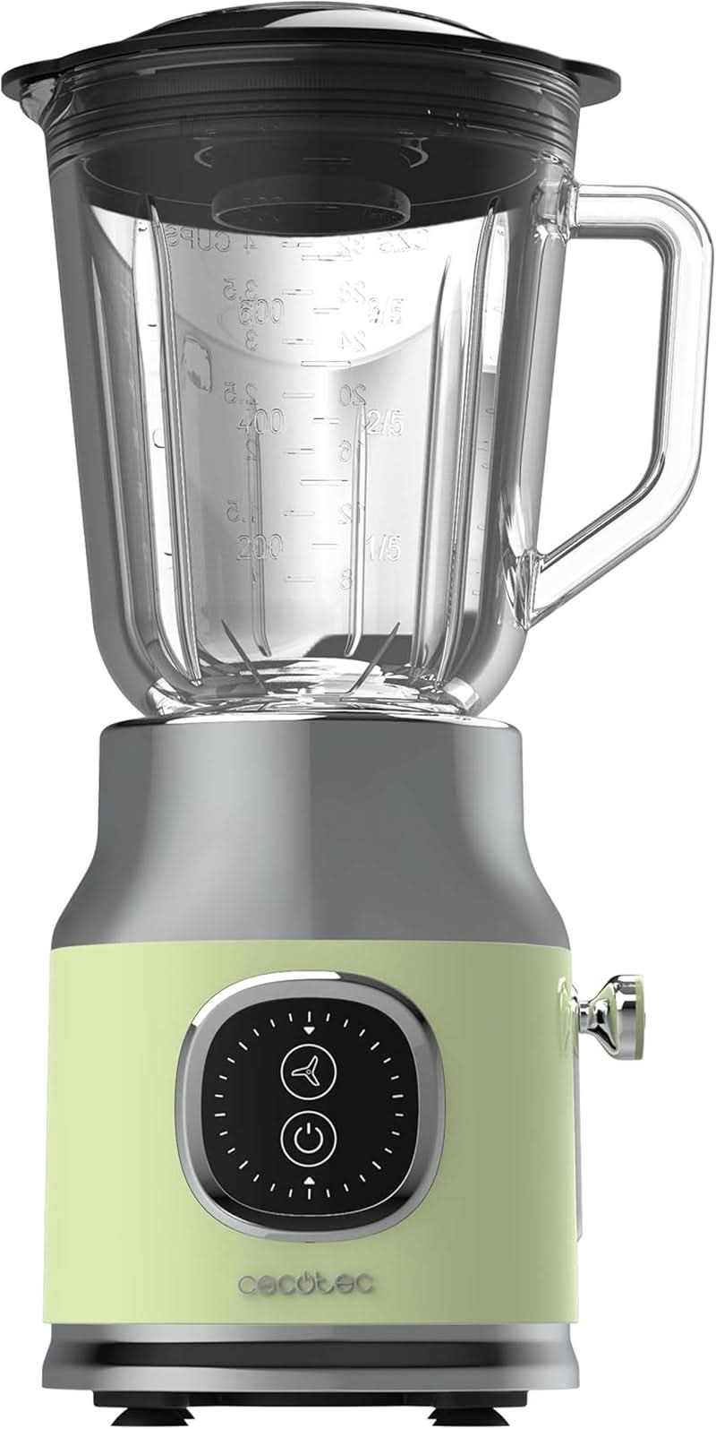 Cecotec Batidora de Pie Retro Retrotwist Verde. 800W Maximale Leistung, Pulse-Funktion, 4-Klingen-Messer Mit Schwarzer Titanbeschichtung Und 1L Krug, Vintage-Design in Grün Kitchen Naty Shop