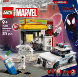 LEGO Marvel Spider-Verso: Miles Morales vs. Spot - Juego de superhéroe con coche de juguete - 4 minifiguras y mini mercado - Regalo para niños y niñas a partir de 9 años 76311 Juegos de construcción Besuche den LEGO-Store