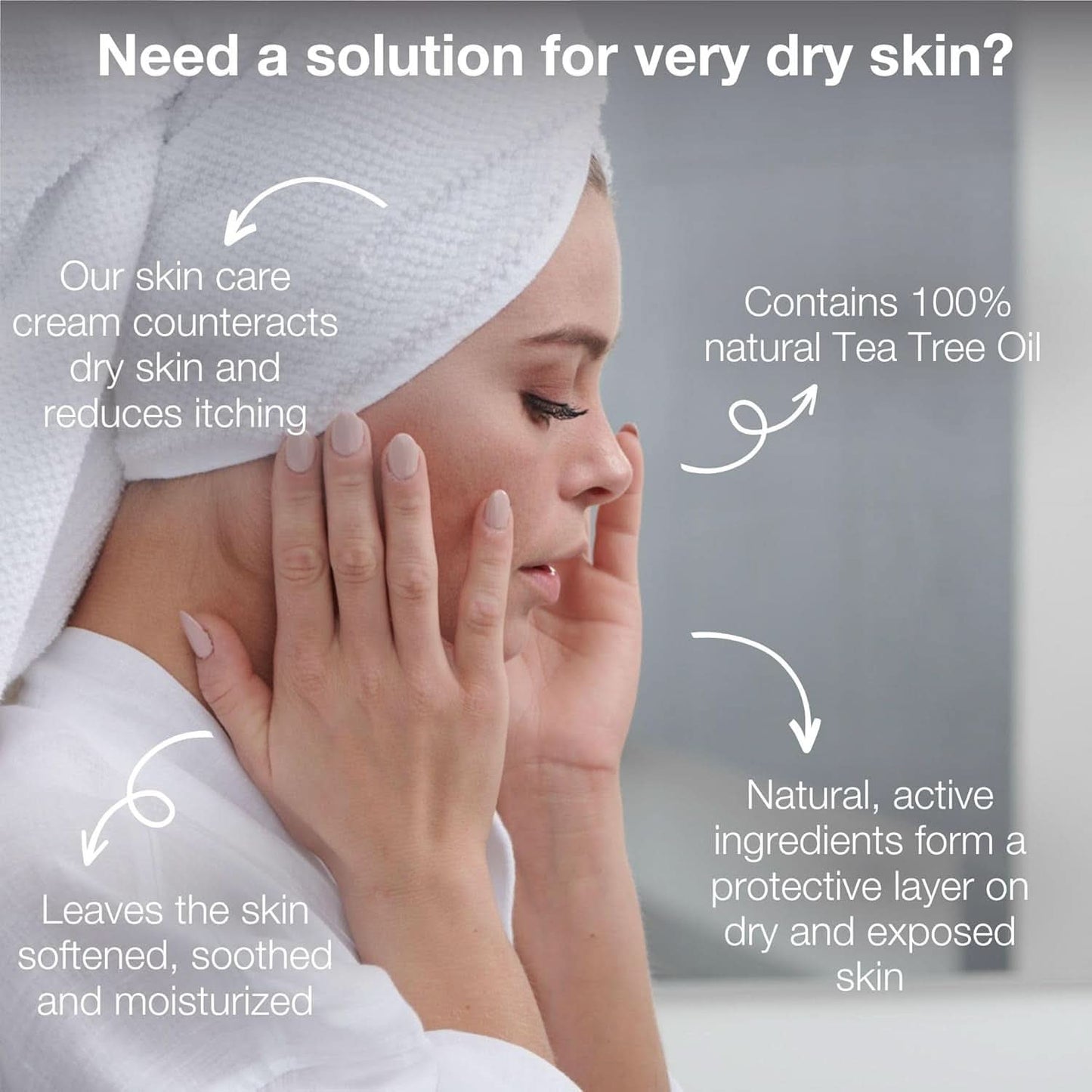 Crema para el cuidado de la piel pieles muy secas, 100 ml Cosmética y Belleza Naty Shop