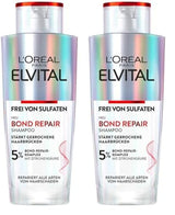 L'Oréal Paris Elvital Bond Repair Shampoo, Limpieza suave para la reparación del cabello Ducha y baño L'Oréal 2 x 200 ml Bond Repair Shampoo