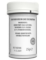 Colorante alimentario blanco Sugarflair para pasta, colorante alimentario para pasta, fondant y mazapán, colorante para pasta - 25g