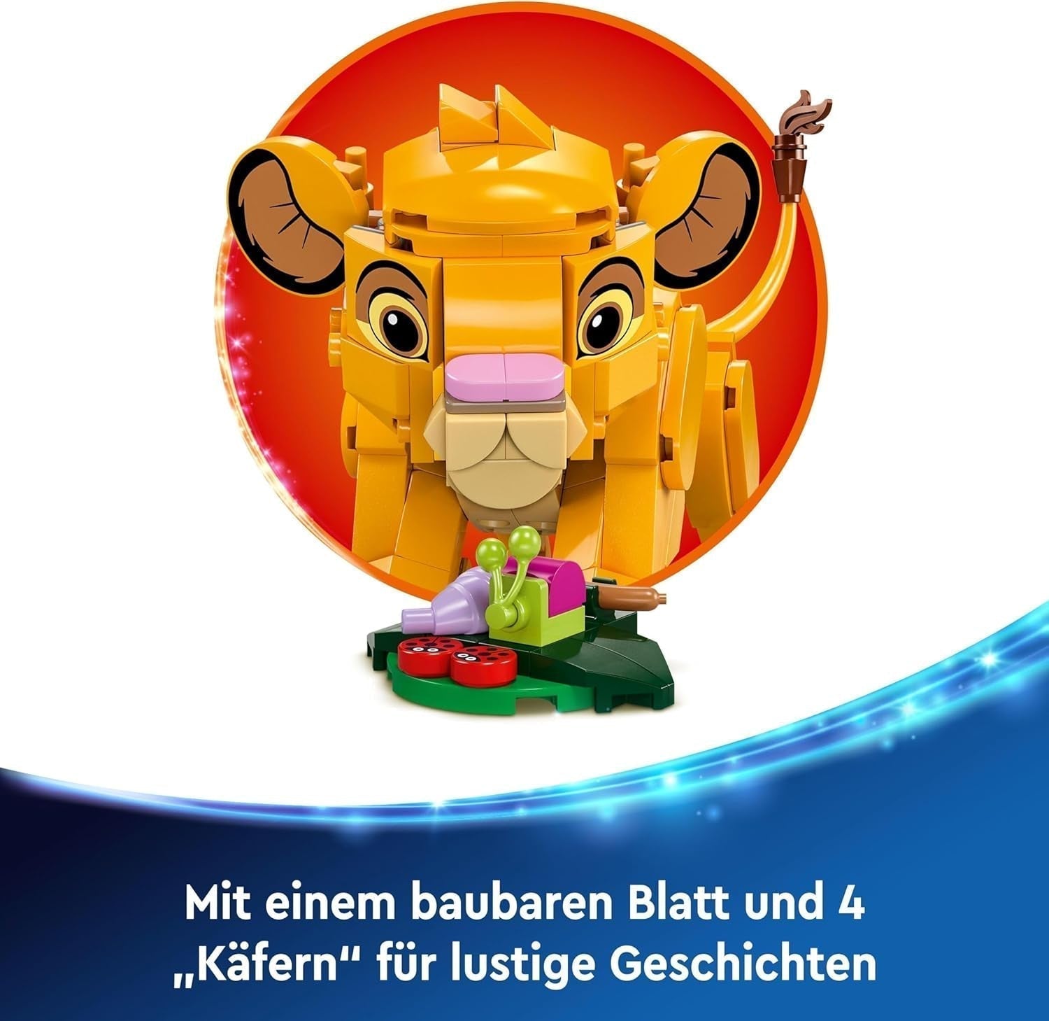 LEGO Ç€ Disney Simba, el cachorro del rey león, juguete de construcción para niños, set de juego de fantasía con la figura del león, genial idea de regalo para niñas y niños a partir de 6 años, juguete para niños 43243 Juegos de construcción Beuche den LEGO-Store