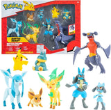 Set de figuras de Pokémon paquete de 8 - Figura de 5-11 cm - Garchomp, Pikachu, Eevee, Lucario, Riolu, Munchlax, Glaceon y Leafeon - Nuevo 2023 - Figuras de acción oficiales de juguetes Naty Shop Título predeterminado