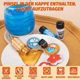 Essbarer Glitzer - 3 Torten Kuchen Deko Essbare, Lebensmittelfarbe Flüssiges metálicos, Purpurina comestible para muffins, cócteles, malvaviscos - 10Ml Naty Shop