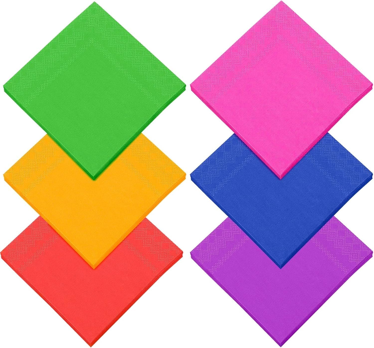 120 Uds servilletas de cóctel servilletas de papel accesorios de fiesta de 2 capas 6 colores