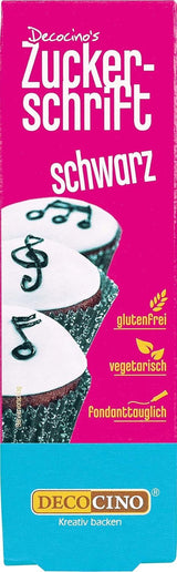 Decocino Letras de azúcar rojo - Letras para colorear alimentos - Práctico tubo para etiquetar fondant y glaseado - ¡Decoraciones para hornear pasteles, tartas y cupcakes! (Paquete de 2)