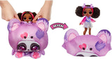 Jajaja ¡Sorpresa! Disfraz de preadolescente, aros sorpresa, linda muñeca de moda con disfraz inflable de panda morado y muchas sorpresas, incluida moda y accesorios geniales: ideal para niños a partir de 4 años