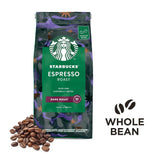 STARBUCKS Espresso Roast, Black Roast, granos de café enteros, 200 g (paquete de 6)