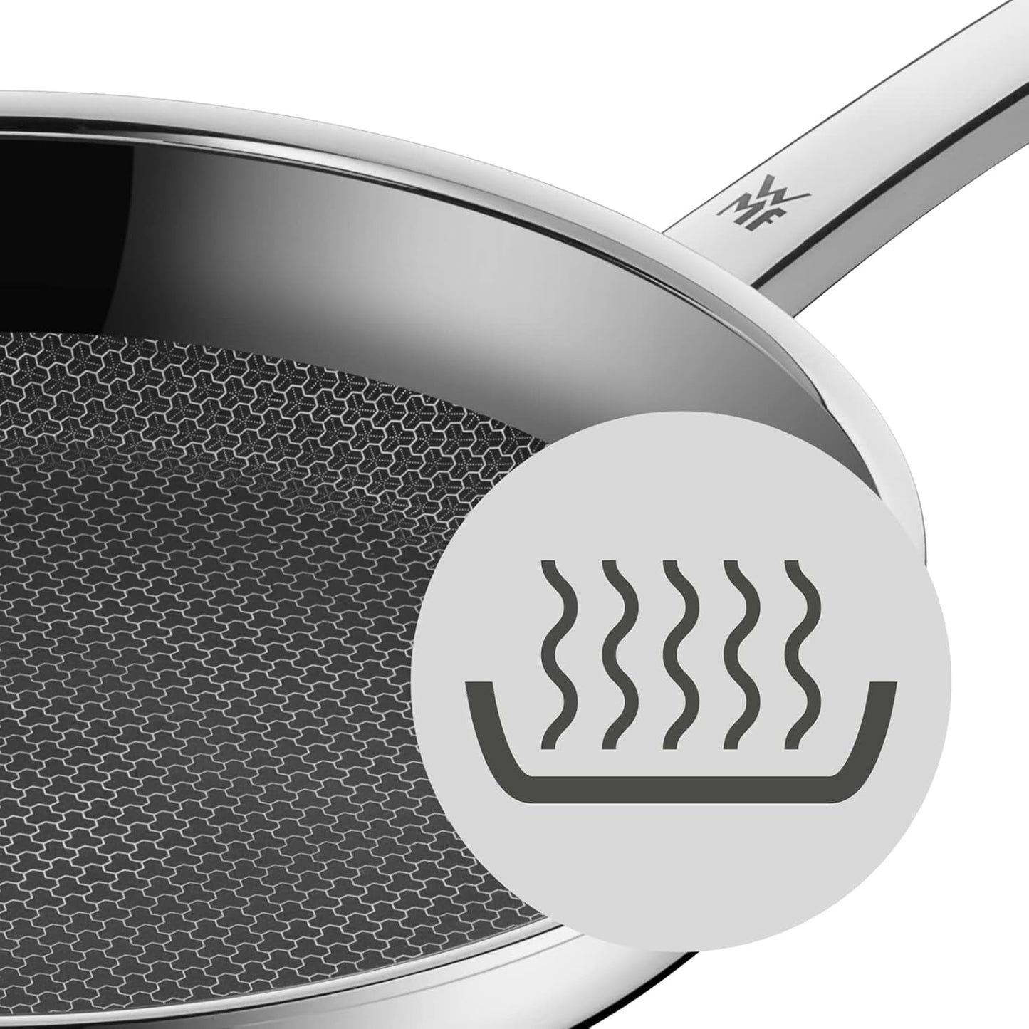 Sartén de inducción WMF Profi Resist 24 cm, material con revestimiento multicapa, estructura alveolar, mango de acero inoxidable, apta para horno Ollas y Sartenes Naty Shop