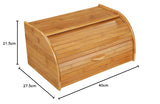 54118 Cesta para pan, bambú 40 x 26 x 20 cm, marrón, 40,x 27,5 x x 21,5 cm Cajas para guardar alimentos Naty Shop