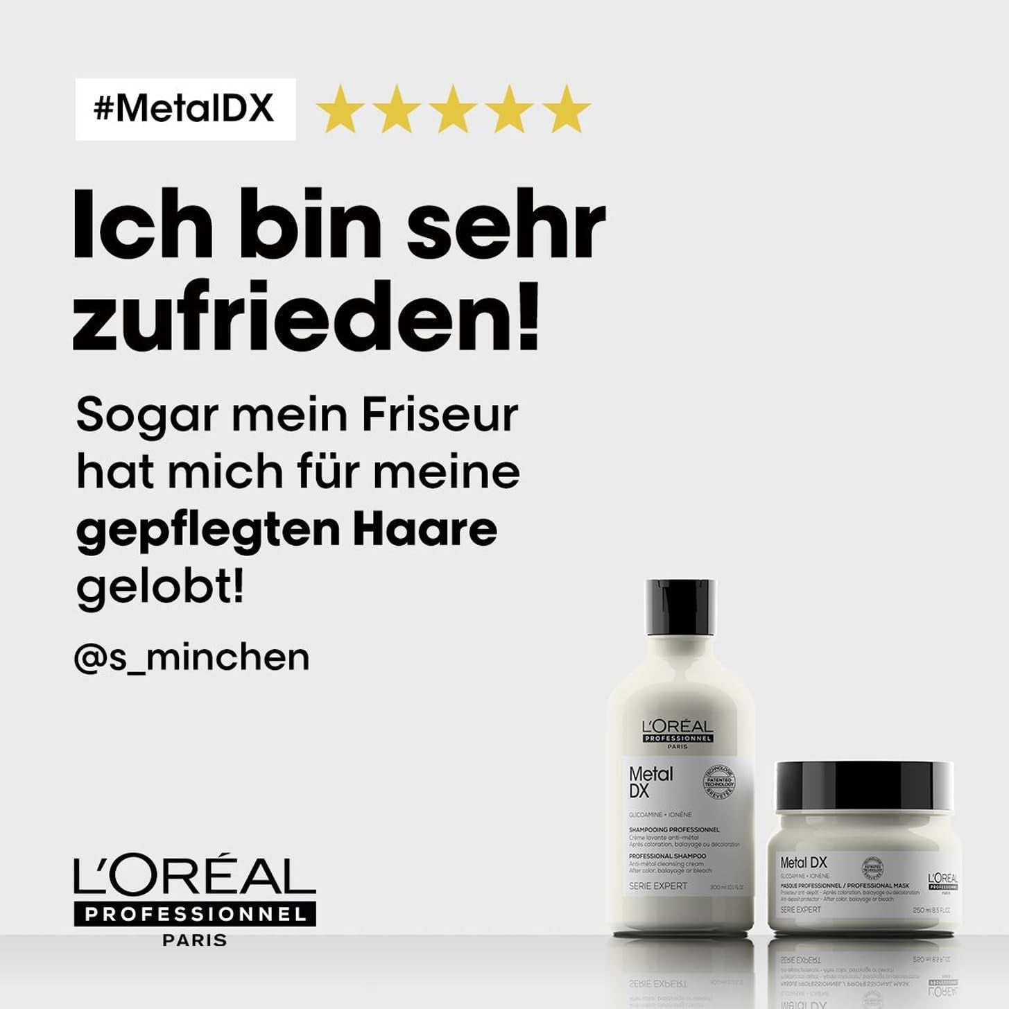 L'Oréal Professionnel Para cabellos teñidos, Colores radiantes y brillo, Gama Expert, Metal DX Hair Mask Naty Shop