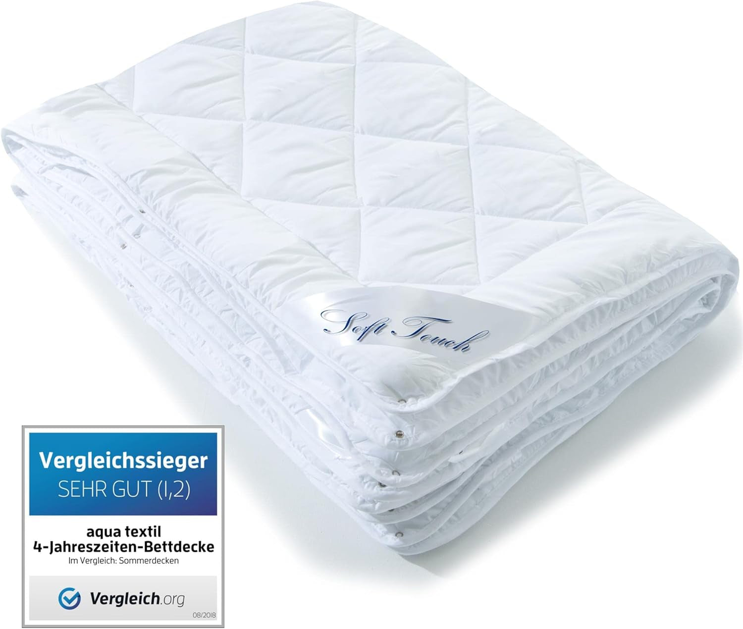 Aqua-Textil Edredón 4 Estaciones 135X200Cm Mantas Anudadas Invierno 800G Verano 600G Climatizador Oeko-Tex Edredones y Edredones Naty Shop Microfibra 135 X 200 Cm 4 Estaciones