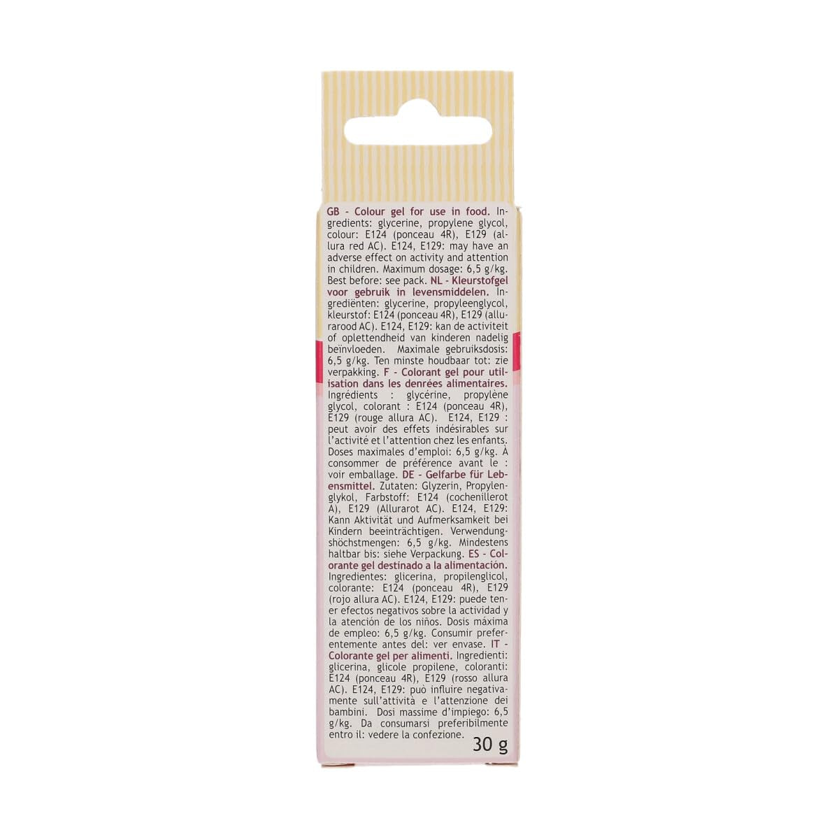 Colorante alimentario Funcakes, colorante alimentario en gel, rojo amapola: Colorante alimentario altamente concentrado para masa, nata, fondant y mazapán. Fácil dosificación. Una sola gota para crear colores vibrantes. Halal. 30 gramos.