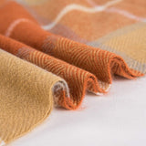 G Lake Camas y Mantas Manta a Cuadros Naranja Acrílico Suave Reversible Colcha con Flecos de Colores Regalo para Decoraciones navideñas 127 cm de Ancho x 170,2 cm L-Calabaza Naranja G Lake