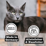 Comida húmeda para gatos Catz Finefood Purrrr Oveja Monoproteína núm. 113, para gatos con digestión sensible, 70% de contenido de carne, 16 sobres de 85 g cada uno