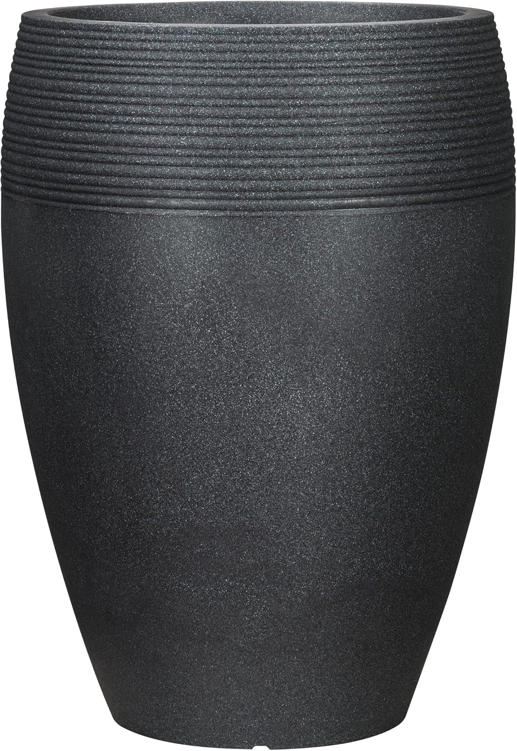 Scheurich Lineo, jardinera de plástico, granito negro, diámetro 30 cm, altura 24,1 cm, volumen 11 l.