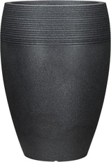 Scheurich Lineo, jardinera de plástico, granito negro, diámetro 30 cm, altura 24,1 cm, volumen 11 l.