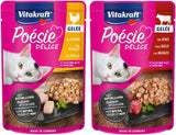 Vitakraft Poésie Délice, Country Selection, Nassfutter Katze, Katzennassfutter Gelée, con pollo, con ternera (1 paquete con 6x 85 g)