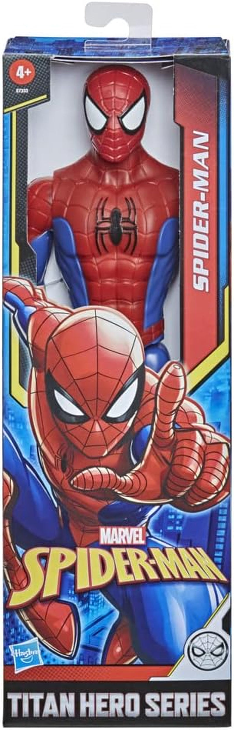 Marvel Titan Hero Series Spider-Man Figura de acción Superhéroe de 30 cm de alto con extremidades móviles Compatible con otros juguetes de Spider-Man para niños 5+ Figuras de acción Naty Shop