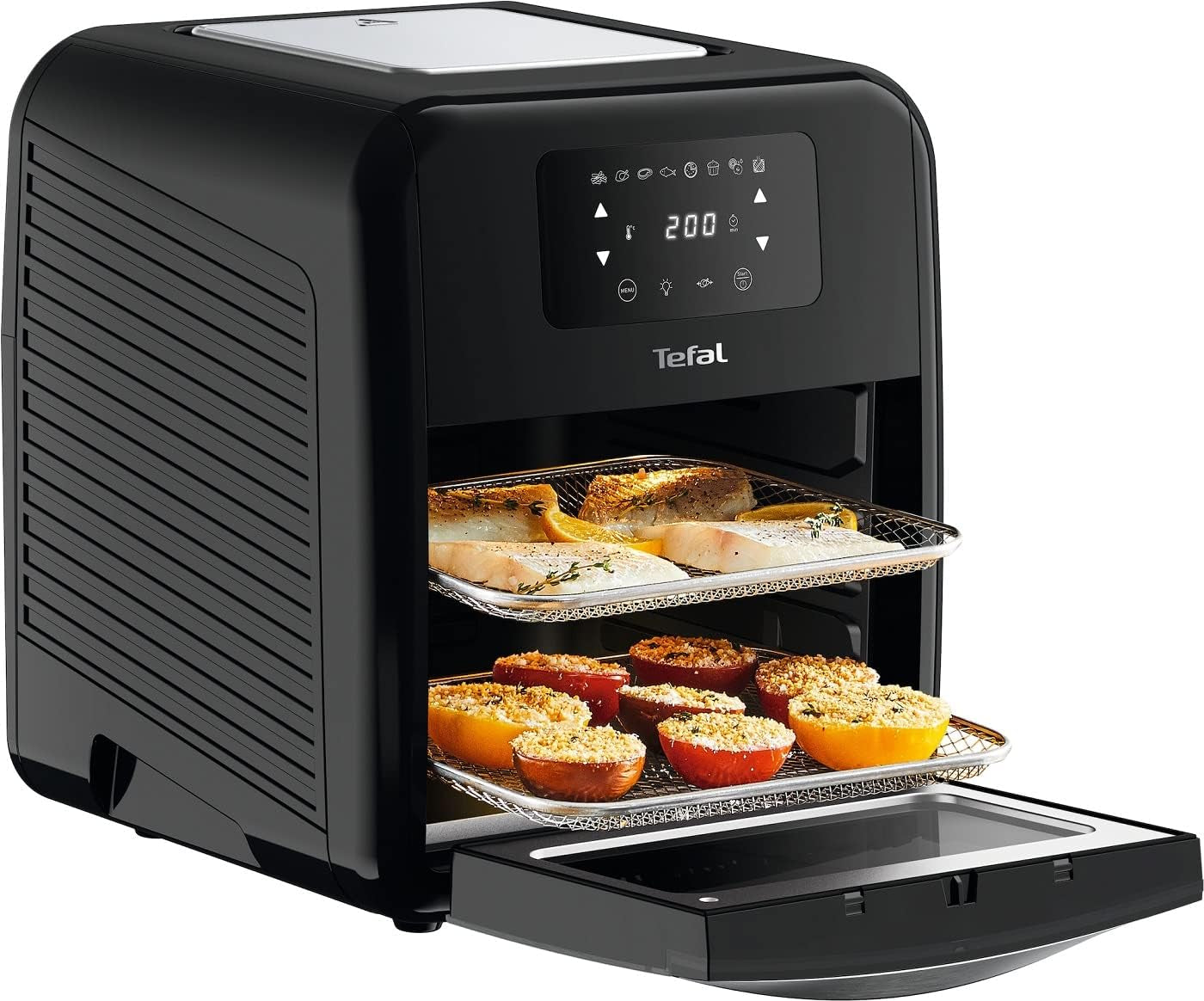 Tefal Easy Fry Oven & Grill Freidora de aire caliente 9 en 1, 11 L Para 6 raciones, 7 accesorios, 8 programas, recetas online Electrodomésticos Naty Shop