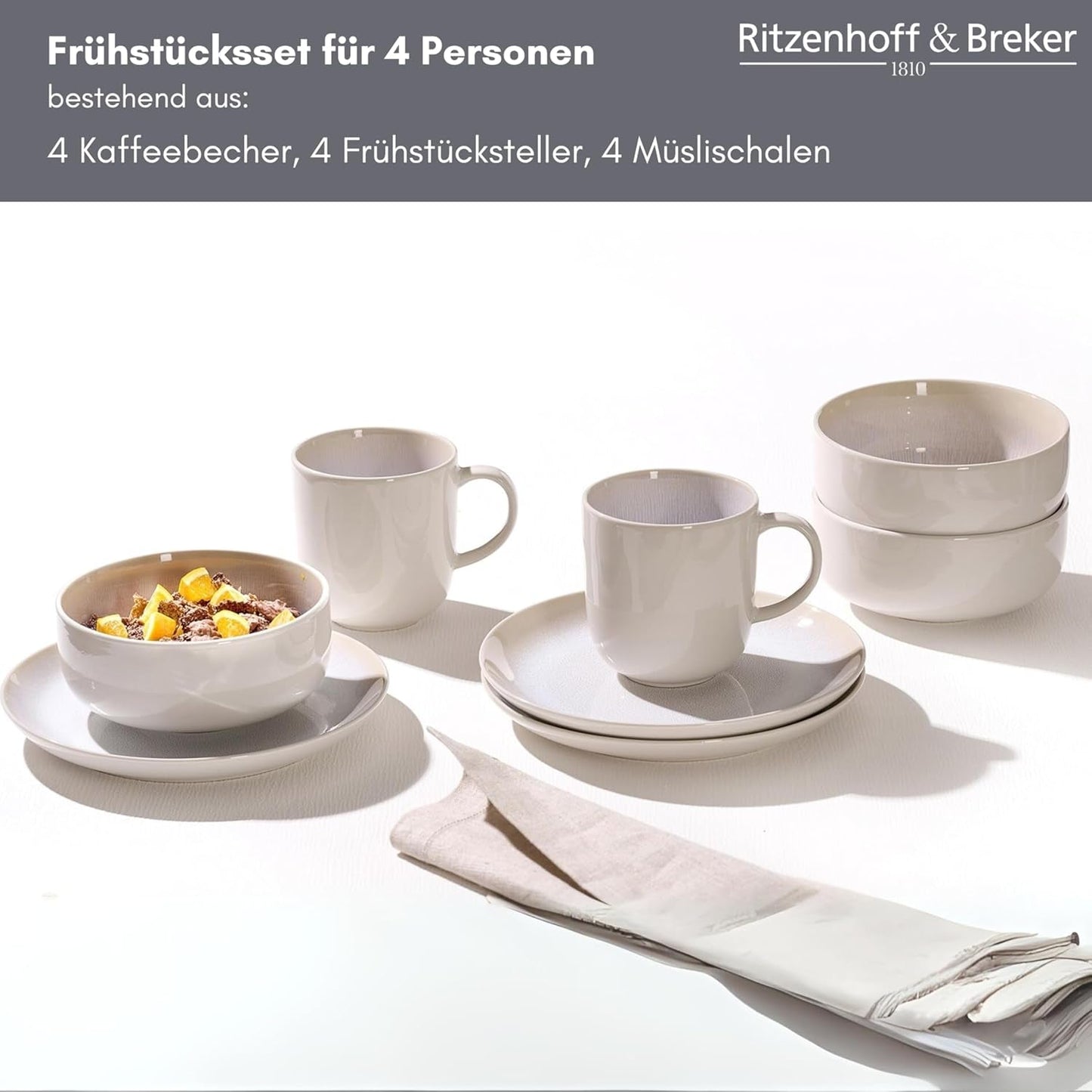 Ritzenhoff & Breker Laredo Juego de desayuno, 12 piezas - DS