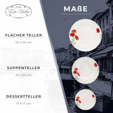 Juego de Vajilla para 6 - 18 Piezas - Juego de Vajilla de Porcelana - Juego de Vajilla Blanca - Juego de Cuencos y Platos - Vajilla Moderna - Platos - Servicio de Mesa - Juego de Vajilla para 6