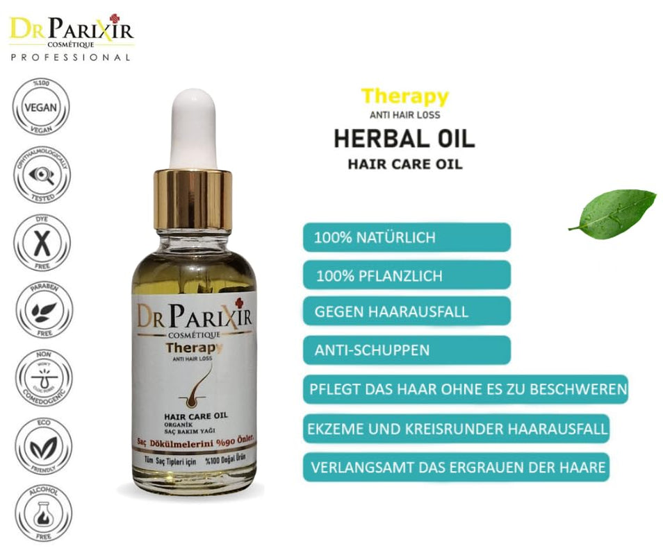 Dr Parixir Sérum Anticaída - Solución eficaz con aceite de oliva y romero, 30ml | Reduce la caída del cabello y fortalece las raíces del cabello Naty Shop Hair Care