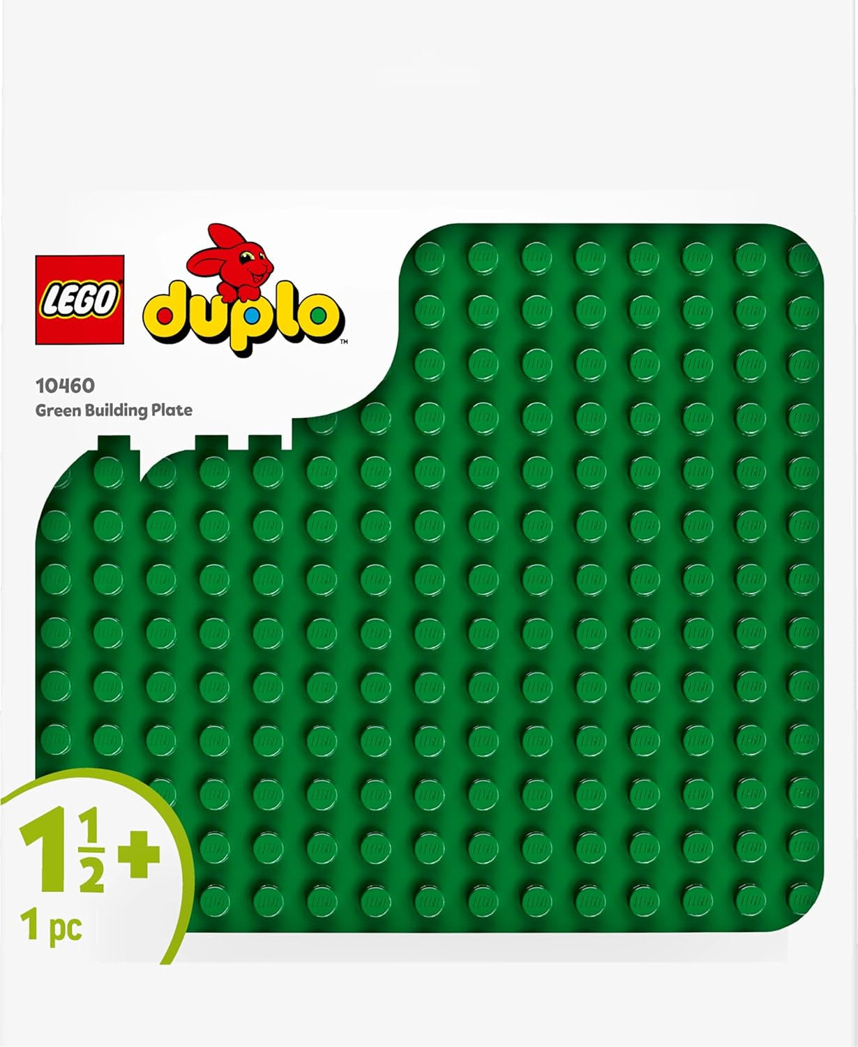 Tablero de construcción LEGO DUPLO en verde, Juguete de construcción para niños pequeños a partir de 18 meses, Para exponer modelos, Permite a los niños en edad preescolar construir de forma creativa y jugar con imaginación, Juguete educativo 10460 Juegos de construcción Besuche den LEGO-Store