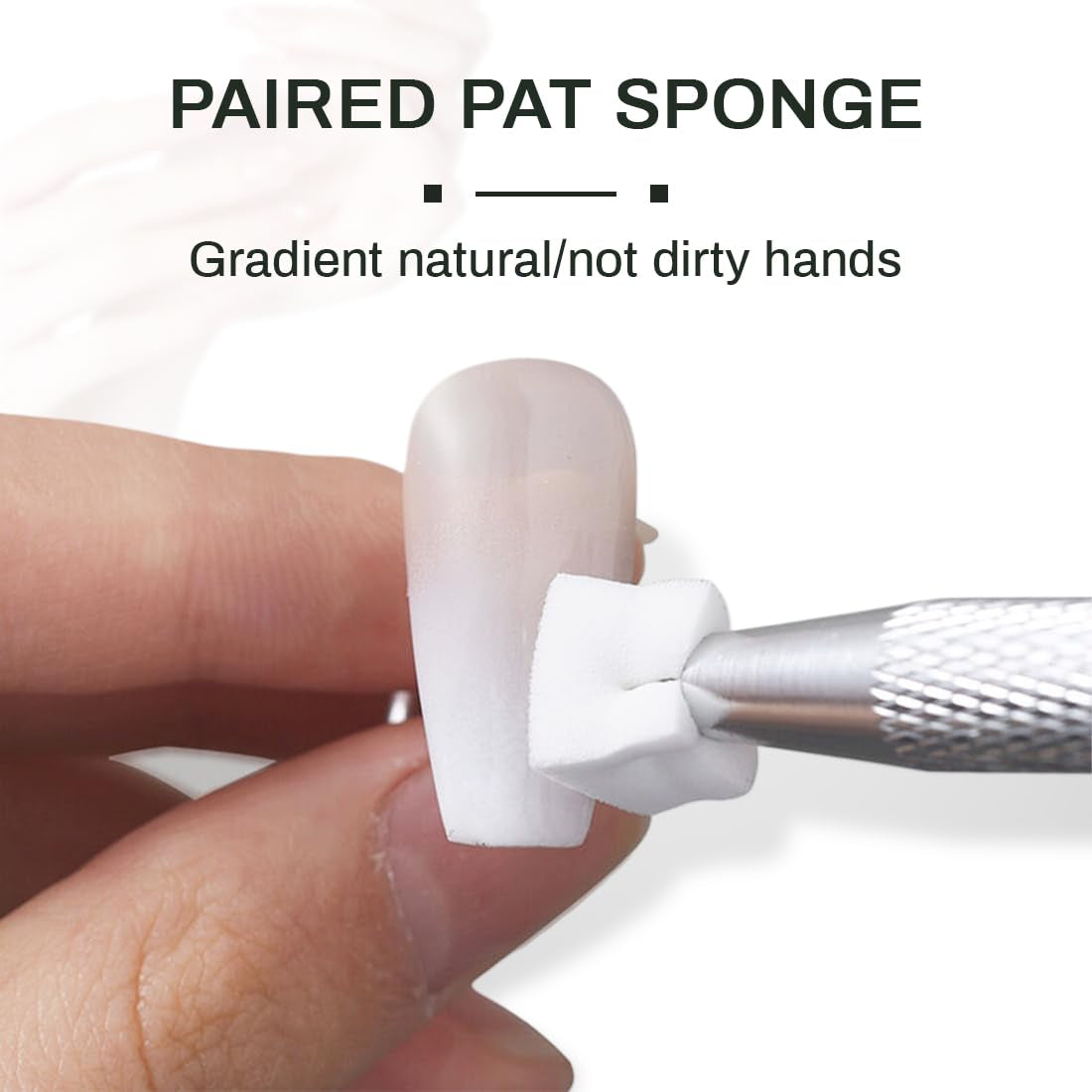 100 piezas Nail Art Schwamm Mit Metallgreifer, esponja aplicadora de cepillo, esponja para uñas, maniquí para uñas, Um Eine Varaudzen de gradiente Nail Art Patterns Zu Ersetlen