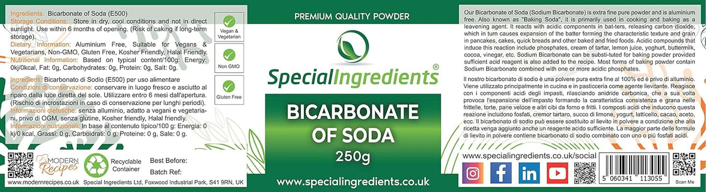Ingredientes especiales Natriumbikarbonat - Polvo extrafino Premium Qualität, vegano, sin gluten, sin gluten - Recycelbarer Behälter Kitchen Naty Shop