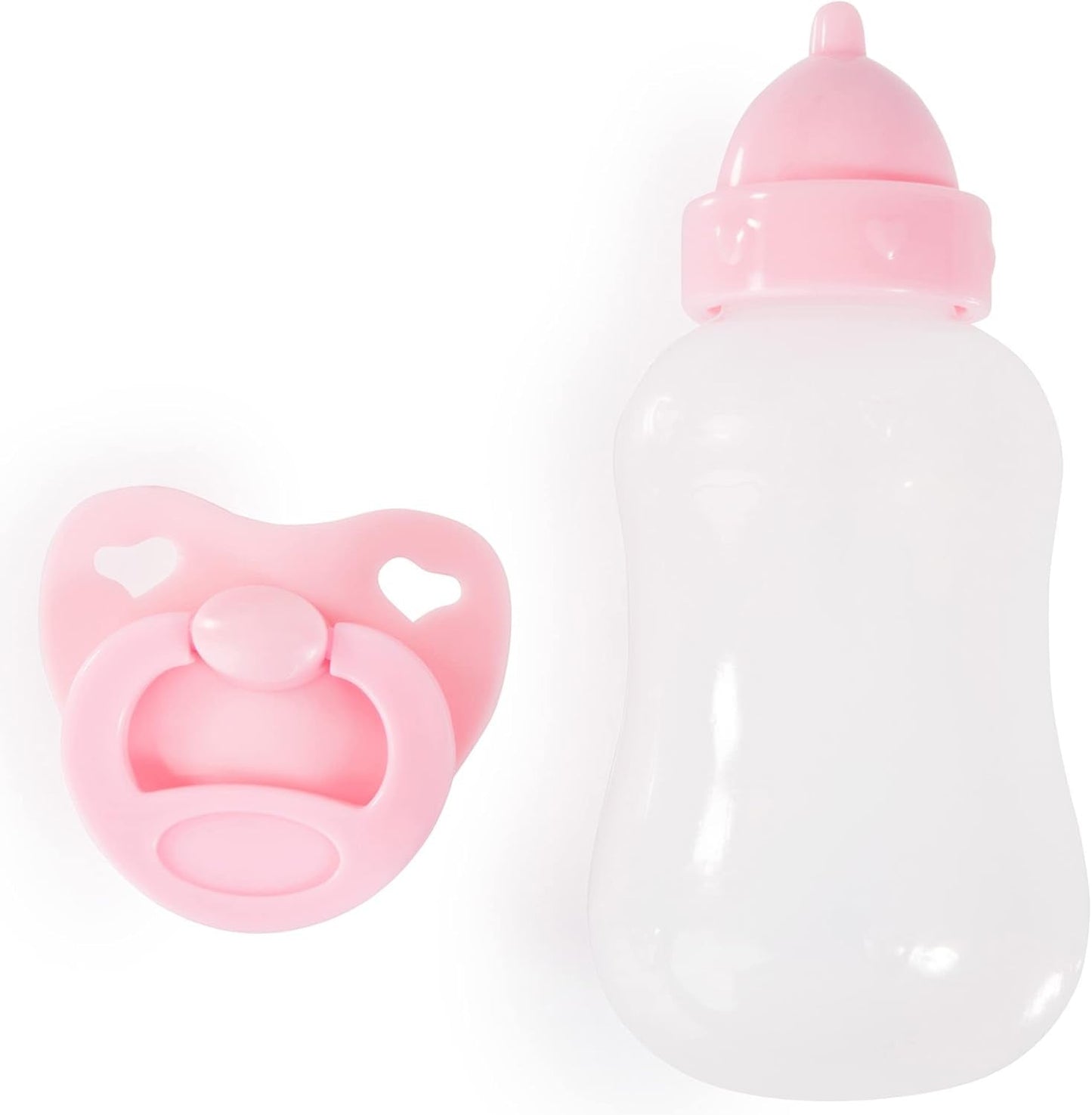Bayer Design 93822AA Babypuppe Anna, spricht 24 Babylaute, weicher Körper, Schlafaugen, Schnuller, Flasche, 38 cm, rosa, Pequeño