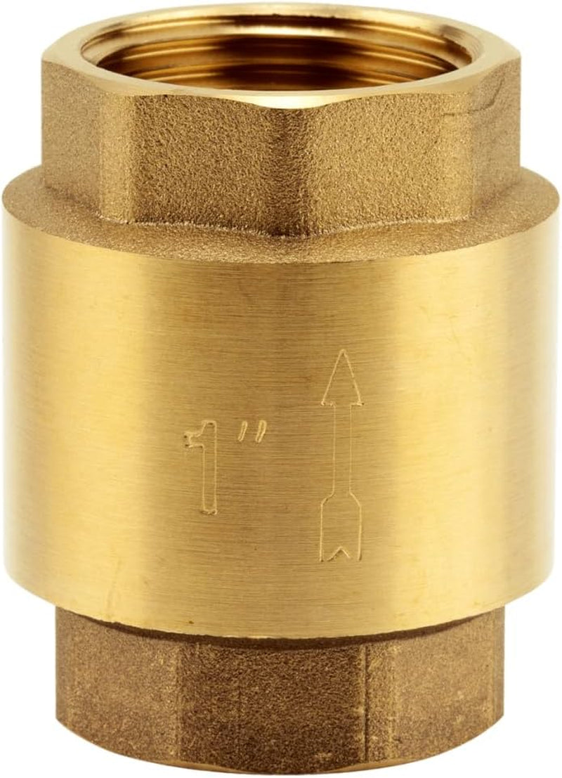 Válvula intermedia de latón Gardena: válvula unidireccional de latón macizo, rosca de 42 mm (G 1 1/4 pulgadas) para conexión a bombas (7232-20)