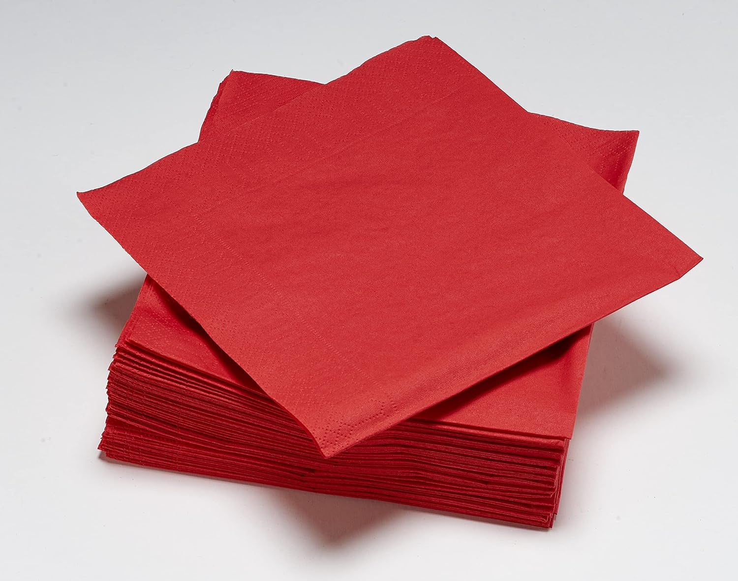 50 pañuelos, algodón, 33 x 33 cm, 2 capas, rojo FSC, celulosa, 33 x 33 cm (paquete de 3)
