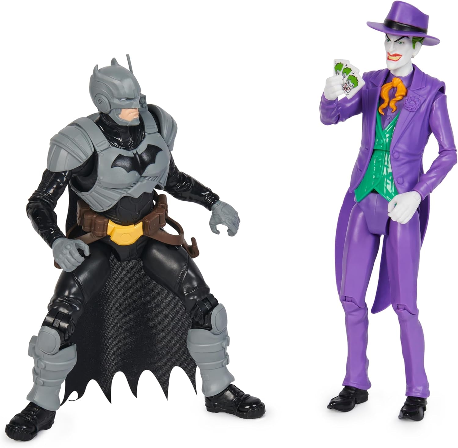 DC Batman Adventures Batman Vs the Joker Juego de figuras de acción, 30 cm - 2 figuras totalmente móviles con 12 engranajes para emocionantes juegos de rol, juguete para más de 4 niños Figuras de acción Naty Shop