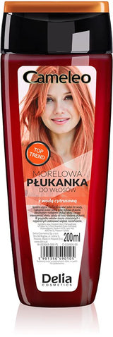 Cameleo - Tónico para el cabello rosa agua de rosas sin tinte amarillo Color de cabello semipermanente - Para cabello rubio y gris - Color y cuidado - Sin parabenos | 200 ml Naty Shop Tinte Capilar Nueva Versión - Albaricoque 200 Ml (1 pack)