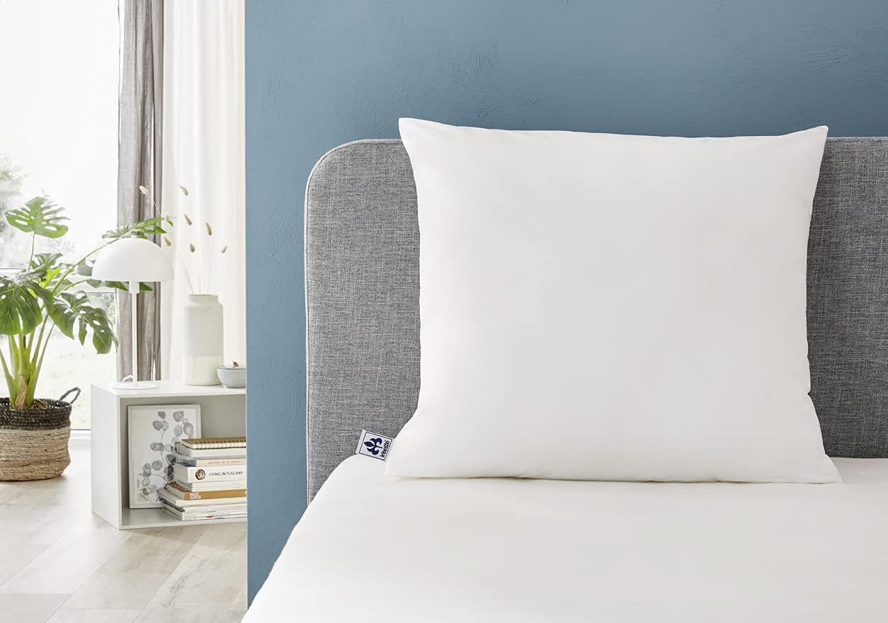 Almohada Irisette Noblesse - Made in Germany - Almohada con funda extraíble de puro algodón, 80 X 80 cm, certificado Oeko-Tex Almohadas estándar Naty Shop