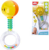 Simba 104010060 - Sonajero ABC iluminado, se ilumina al agitarlo, 14cm, juguete para bebés, sonajero para bebés, primer equipamiento, a partir de 3 meses, amarillo Jucarii Bebe Naty Shop